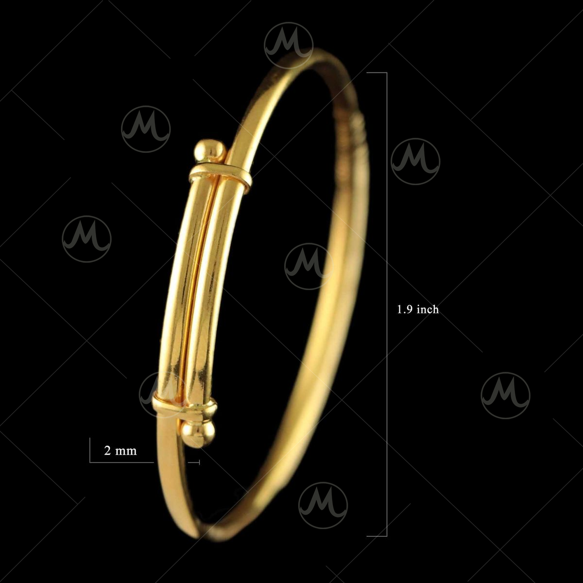 Buy Monde Petit18ct Yellow Gold Baby Bangle Bracelet Online at  desertcartINDIA