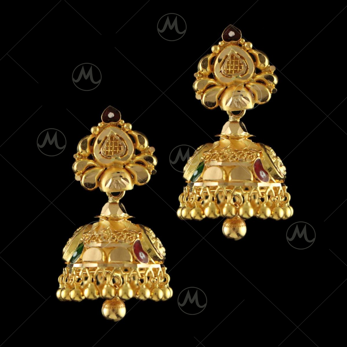 Stud jhumka store