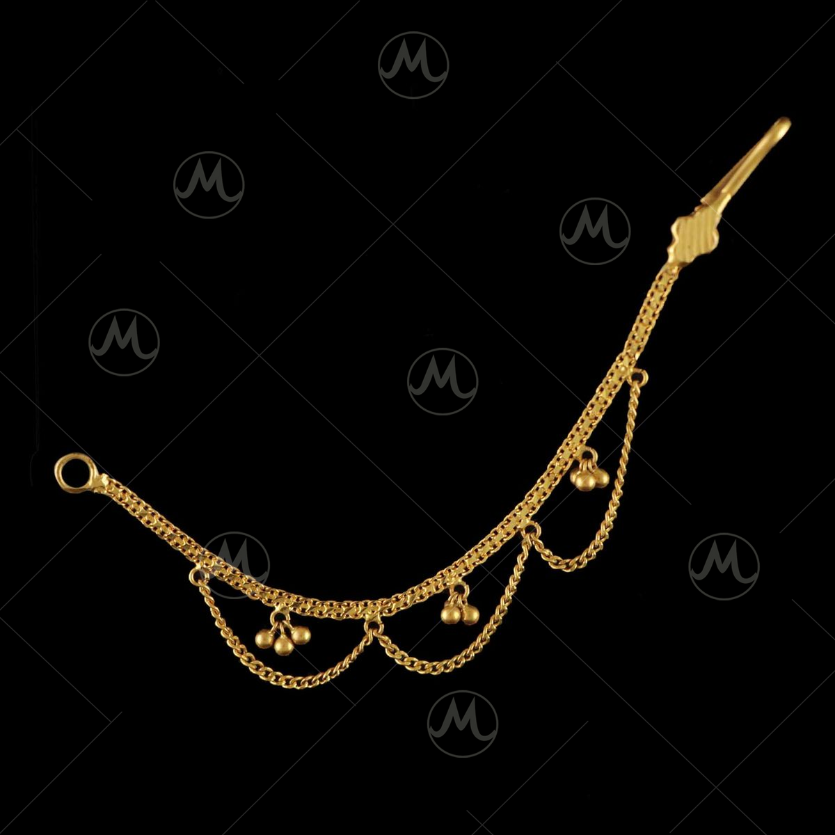 Buy Gold Design Enamel Mattal Forming Gold Ear Chain Buy Online Shopping