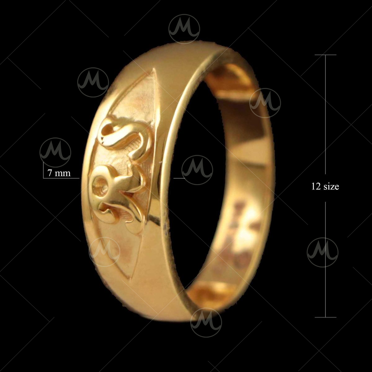 Estate 14K Yellow Gold Screw Link Band Ring Size 9.75 | eBay