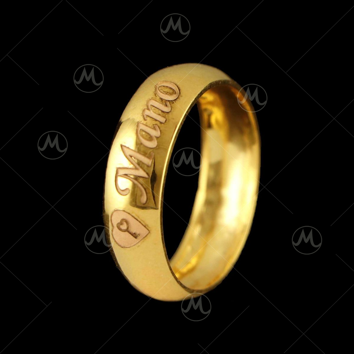 22 kt gold g wedding ring