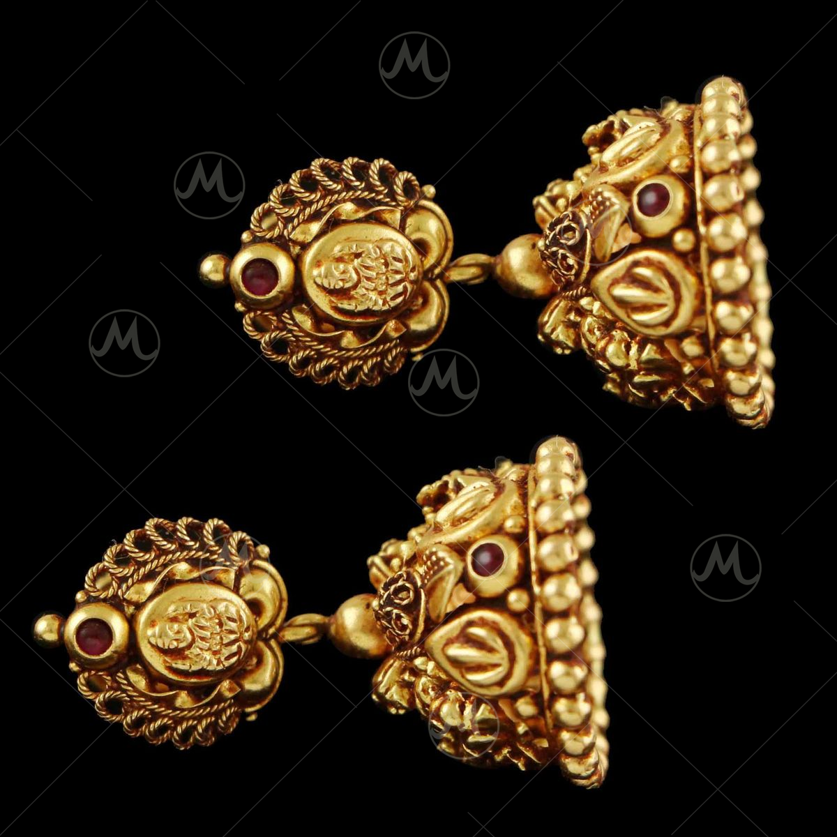 Fancy Jimikki Kammal Designs Antique Gold Plated Fashion Jewellery Online  J23737