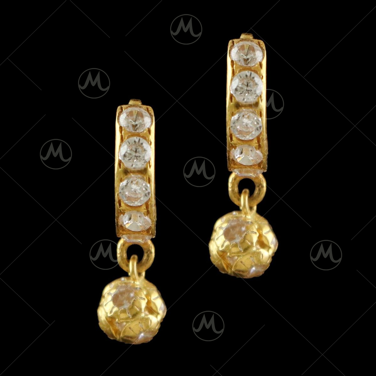 22 Karat 22k Gold Bali Hoop Earrings - Etsy