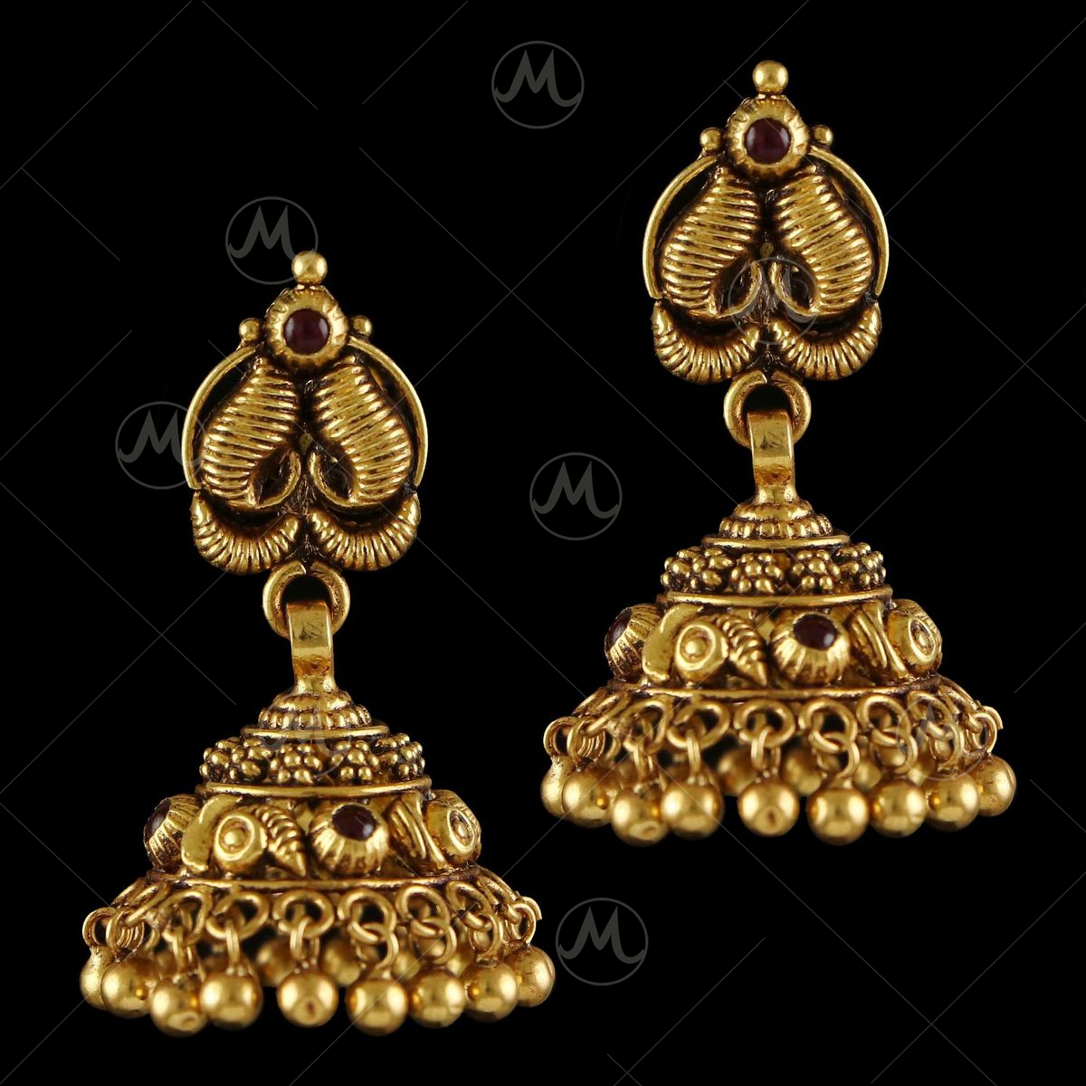 Buy One Gram Gold Plated White Stone Jimikki Kammal Gold Design for Women