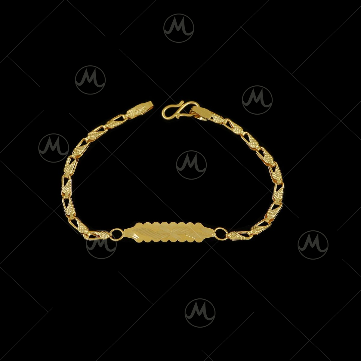 22ct Gold light weight baby bracelet for new borns at PureJewels