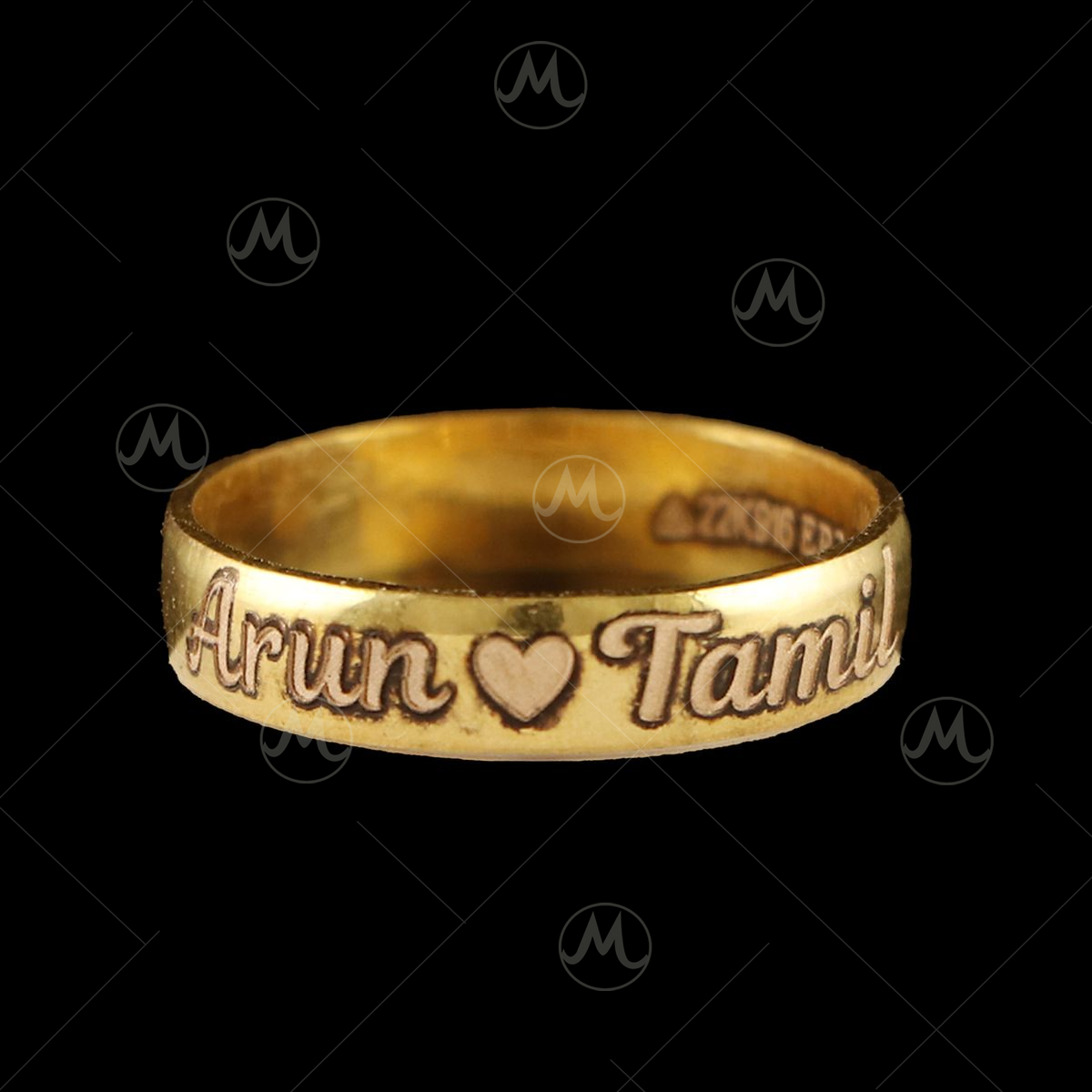 Buy Customized/Personalized Name Adjustable Brass Ring With Ur Name Or Love  One Name With 24k Gold Plating and Laser Engraved Finish at Amazon.in