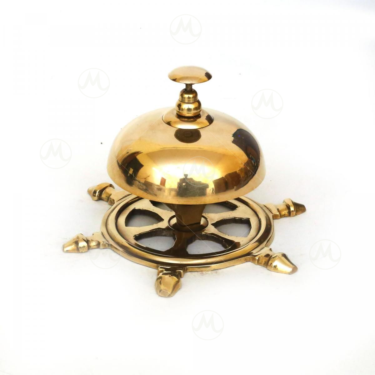 Antique brass desk sale bell